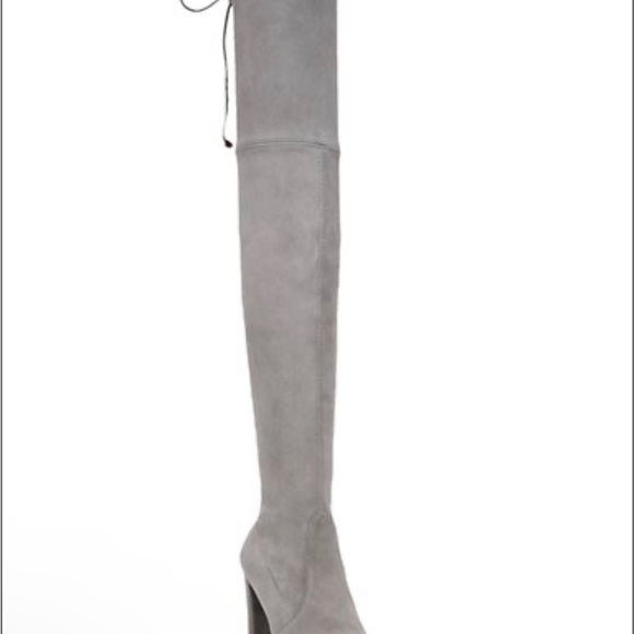 Stuart Weitzman Gray Highland Thigh High Boots 10m - Picture 3 of 7